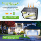 Solar Motion Sensor Wall Light 126LED Outdoor Waterproof Security Lamp